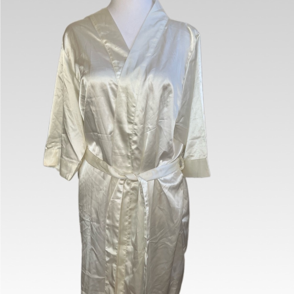 Luxurious Satin Cream Robe